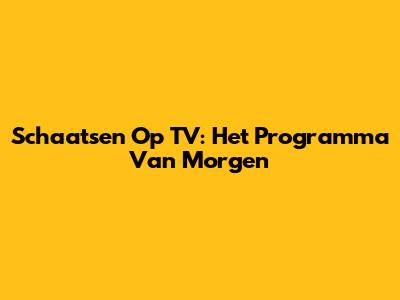 Schaatsen Op TV: Het Programma Van Morgen
