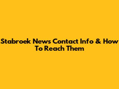 Stabroek News Contact Info & How To Reach Them