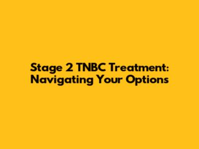 Stage 2 TNBC Treatment: Navigating Your Options