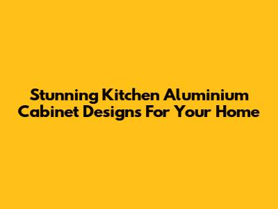 Stunning Kitchen Aluminium Cabinet Designs For Your Home