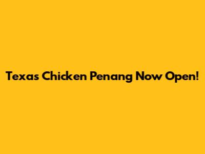 Texas Chicken Penang Now Open!
