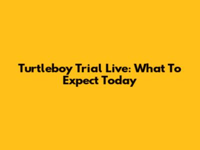 Turtleboy Trial Live: What To Expect Today