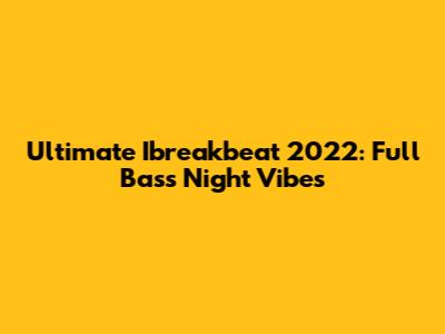 Ultimate Ibreakbeat 2022: Full Bass Night Vibes