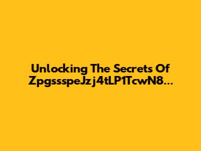 Unlocking The Secrets Of ZpgssspeJzj4tLP1TcwN8...