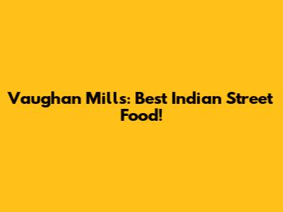 Vaughan Mills: Best Indian Street Food!
