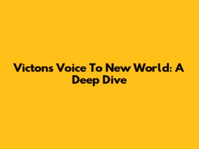 Victon's 'Voice To New World': A Deep Dive