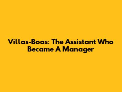 Villas-Boas: The Assistant Who Became A Manager