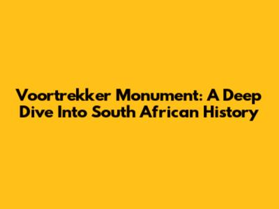Voortrekker Monument: A Deep Dive Into South African History