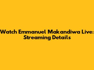 Watch Emmanuel Makandiwa Live: Streaming Details