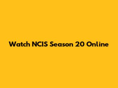 Watch NCIS Season 20 Online