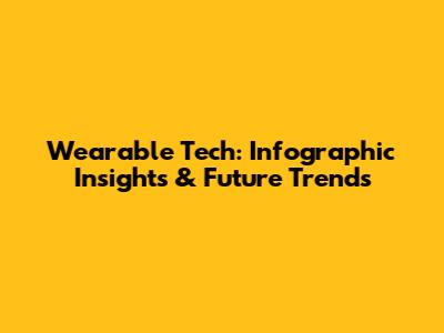 Wearable Tech: Infographic Insights & Future Trends