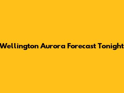 Wellington Aurora Forecast Tonight