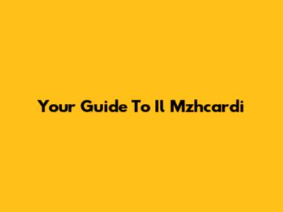 Your Guide To Il Mzhcardi